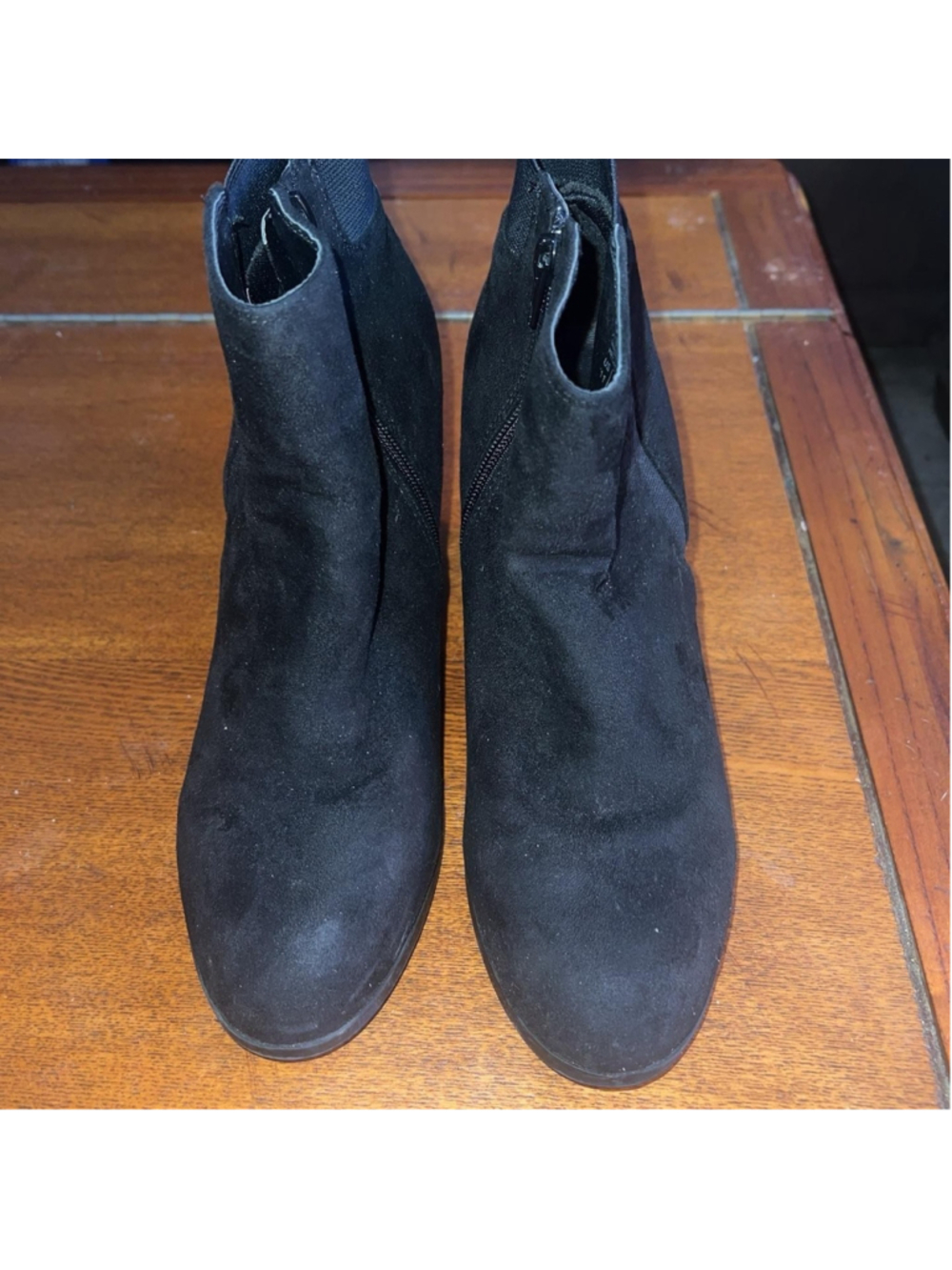 Mix No. 6 Boots Womens Size 6 Black Synthetic Ankle Zip Block Heel Booties